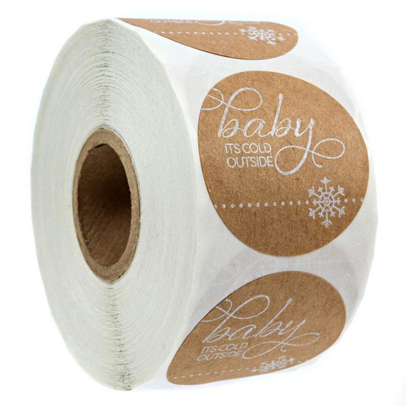 500 Christmas stickers Baby it's Cold Outside - Picture 3 of 4